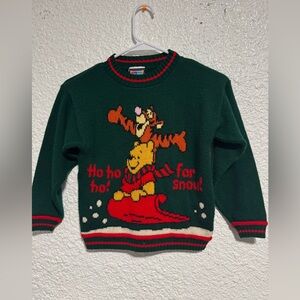 Vintage Sweater Christmas Winnie the Pooh Size 7